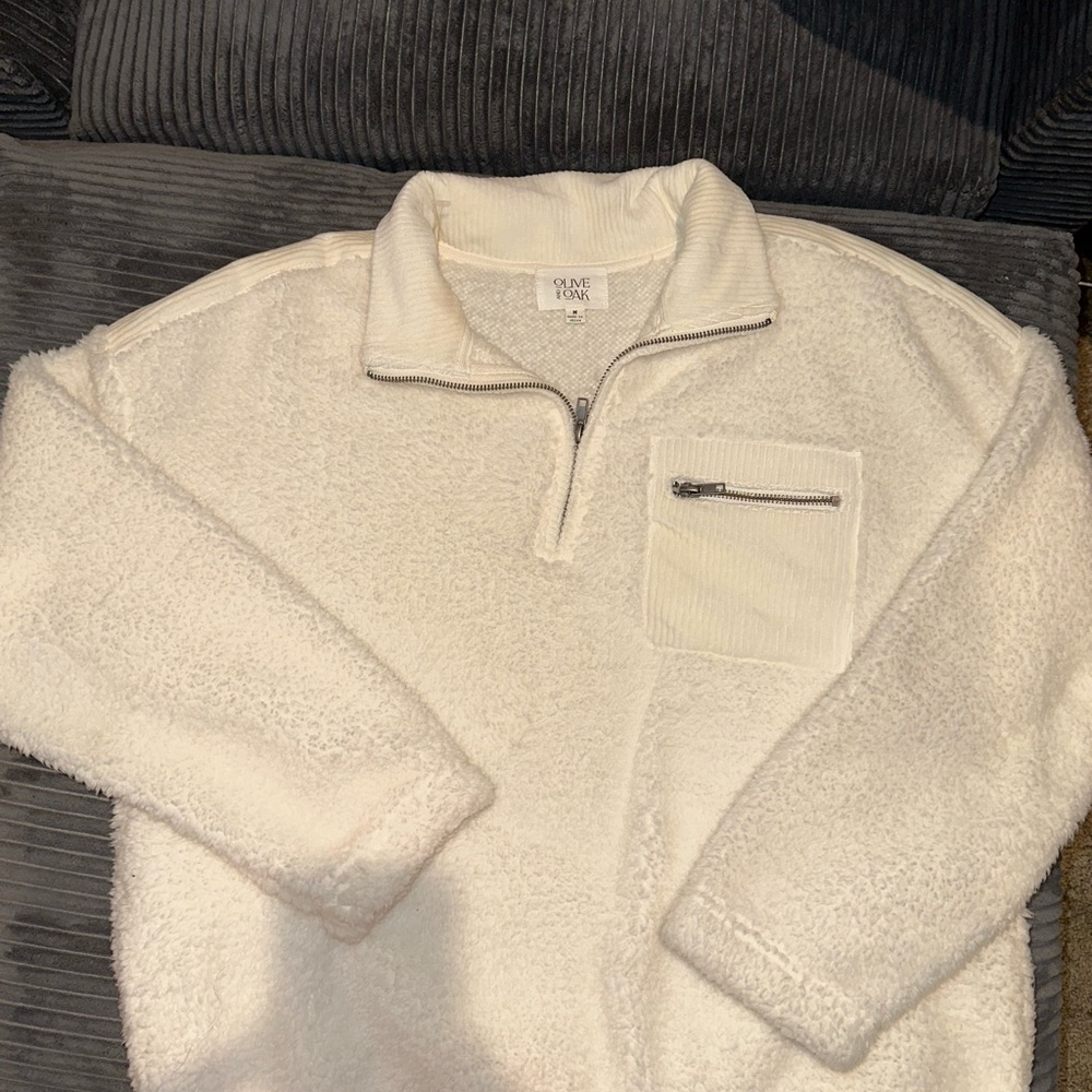 Olive and Oak Oversized Sherpa/Fleece Pullover